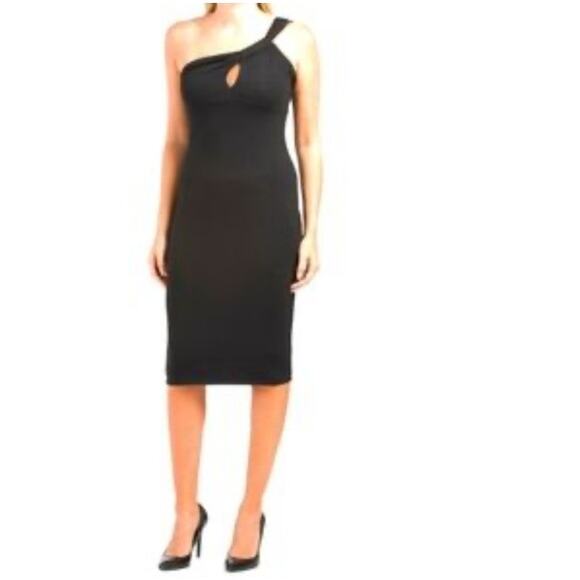 Lush One Shoulder Stretchy Going Out Midi Dress US Women's S - Picture 1 of 6